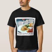 Complexe Koolhydraten Filosofie Foodie Comic T-shirt (Voorkant)