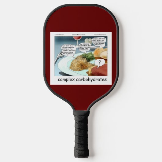 Complexe Koolhydraten Grappige Filosofie Foodie Ca Pickleball Paddle (Voorkant)