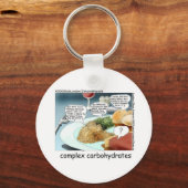 Complexe Koolhydraten Grappige Mokken Kaarten T-sh Sleutelhanger (Voorkant)