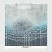 Complexe mesh achtergrond in blauw sticker (Vel)