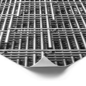 Complexe metalen structuur poster (Hoek)