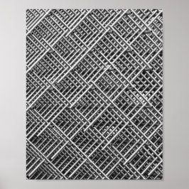 Complexe metalen structuur poster