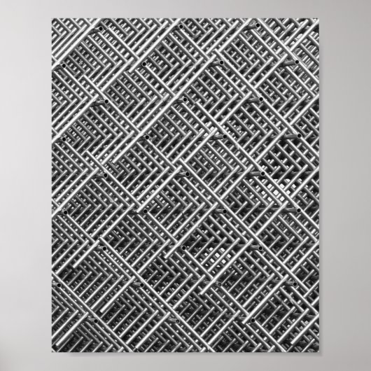 Complexe metalen structuur poster (Voorkant)
