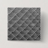 Complexe metalen structuur vierkante button 5,1 cm (Voorkant)