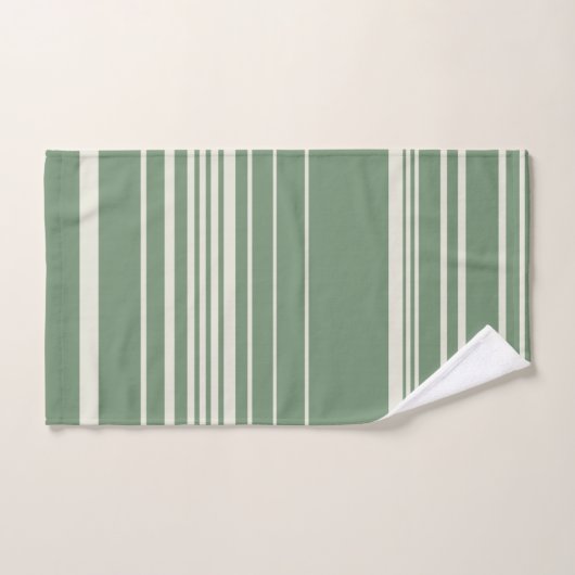 Complexe strepen in groen bad handdoek (Handdoek)