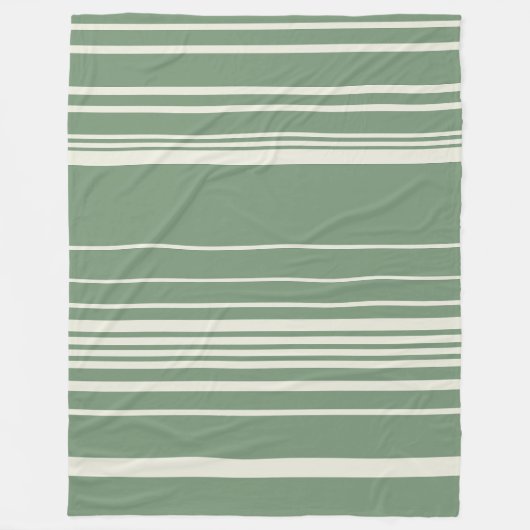 Complexe strepen in groen fleece deken (Voorkant)