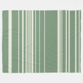 Complexe strepen in groen fleece deken (Voorkant (Horizontaal))