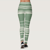Complexe strepen in groen leggings (Achterkant)
