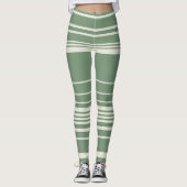 Complexe strepen in groen leggings (Voorkant)