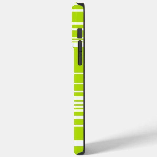 Complexe strepen in limoengroen en wit Case-Mate iPhone case (Achterkant / Links)