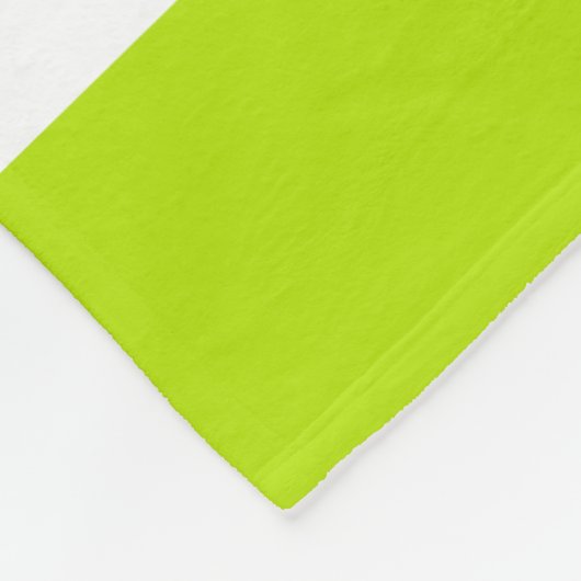 Complexe strepen in limoengroen en wit fleece deken (Hoek)