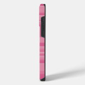 Complexe strepen in roze iPhone hoesje (Linkerkant)