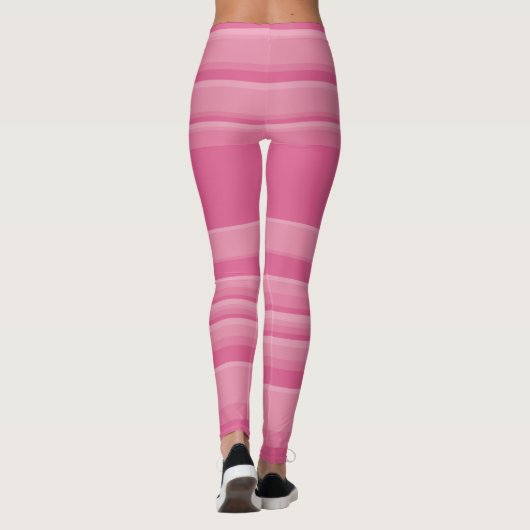 Complexe strepen in roze leggings (Achterkant)