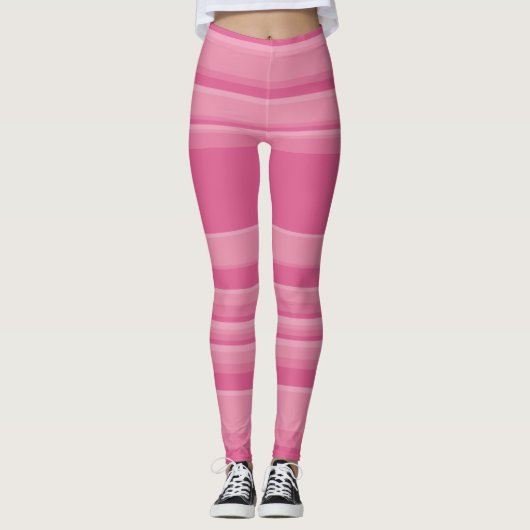 Complexe strepen in roze leggings (Voorkant)
