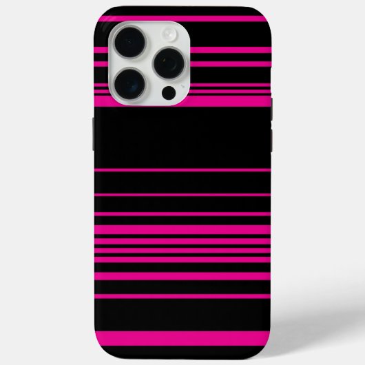 Complexe strepen - magenta en zwart Case-Mate iPhone case (Achterkant)