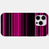 Complexe strepen - magenta en zwart Case-Mate iPhone case (Achterkant (horizontaal))