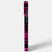 Complexe strepen - magenta en zwart Case-Mate iPhone case (Achterkant / Links)