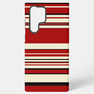 Complexe strepen - Rood & Crème Samsung Galaxy Hoesje