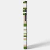 Complexe strepen - wit, zand en palmgroen Case-Mate iPhone case (Achterkant / Links)