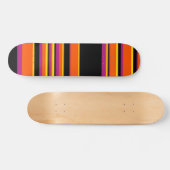 Complexe strepen - zwart, roze, Oranje en geel Persoonlijk Skateboard (Horizontaal)