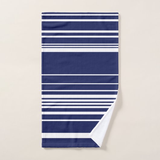 Complexe stripes - blauw bad handdoek (Handdoek)
