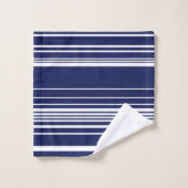 Complexe stripes - blauw bad handdoek (Wasdoekje)