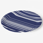 Complexe stripes - blauw papieren bordje (Gekanteld)