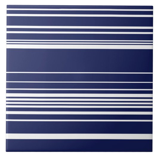 Complexe stripes - blauw tegeltje (Voorkant)