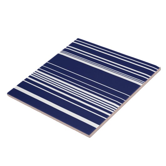 Complexe stripes - blauw tegeltje (Zijkant)