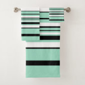 Complexe Stripes - groen (Mint) Bad Handdoek (Insitu)