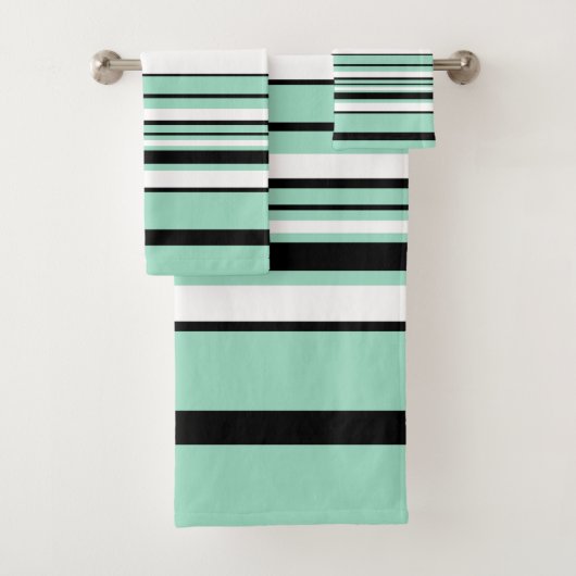 Complexe Stripes - groen (Mint) Bad Handdoek (Insitu)