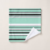 Complexe Stripes - groen (Mint) Bad Handdoek (Wasdoekje)