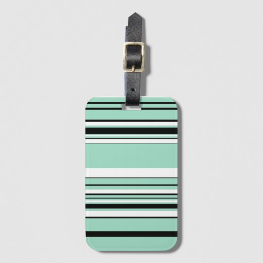Complexe Stripes - groen (Mint) Bagagelabel (Voorkant (verticaal))