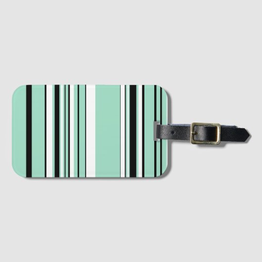 Complexe Stripes - groen (Mint) Bagagelabel (Voorkant (horizontaal))