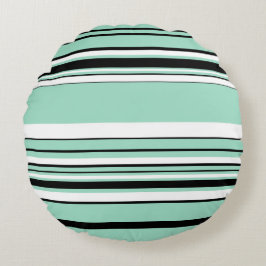 Complexe Stripes - groen (Mint) Rond Kussen