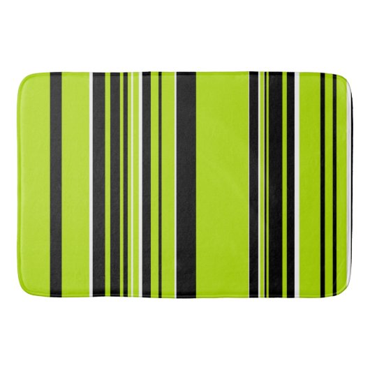 Complexe Stripes - Lime Green Badmat (Voorkant)