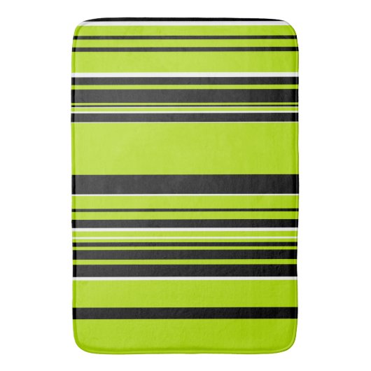 Complexe Stripes - Lime Green Badmat (Voorkant Verticaal)