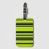Complexe Stripes - Lime Green Bagagelabel (Voorkant (verticaal))