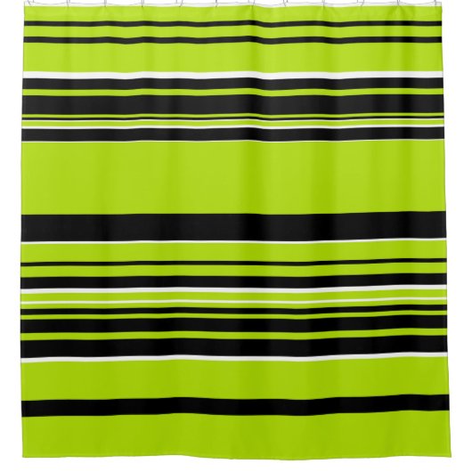 Complexe Stripes - Lime Green Douchegordijn (Voorkant)