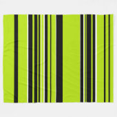 Complexe Stripes - Lime Green Fleece Deken (Voorkant (Horizontaal))