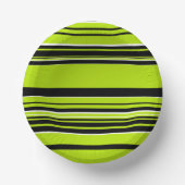 Complexe Stripes - Lime Green Papieren Kommen (Voorkant)