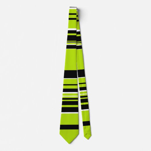 Complexe Stripes - Lime Green Stropdas (Voorkant)