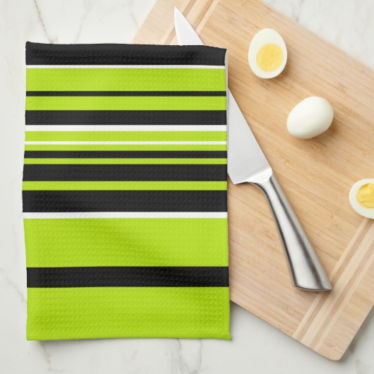 Complexe Stripes - Lime Green Theedoek (Quarter Fold)