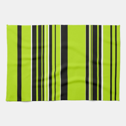 Complexe Stripes - Lime Green Theedoek (Horizontaal)