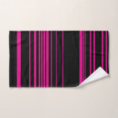 Complexe stripes - magenta en zwart bad handdoek (Handdoek)