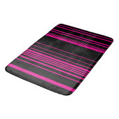 Complexe stripes - magenta en zwart badmat (Gekanteld)