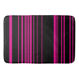 Complexe stripes - magenta en zwart badmat
