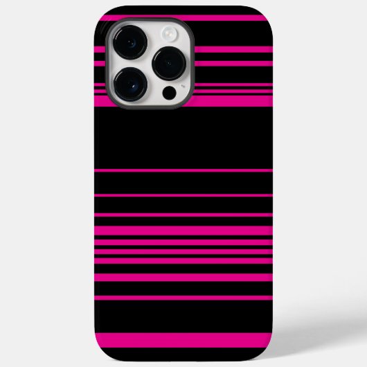 Complexe stripes - magenta en zwart Case-Mate iPhone case (Achterkant)
