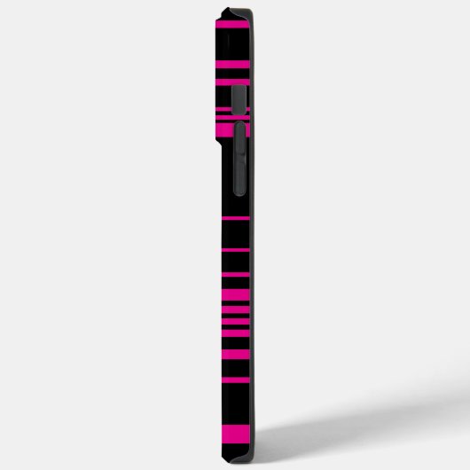 Complexe stripes - magenta en zwart Case-Mate iPhone case (Achterkant / Links)
