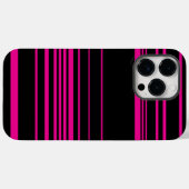 Complexe stripes - magenta en zwart Case-Mate iPhone case (Achterkant (horizontaal))